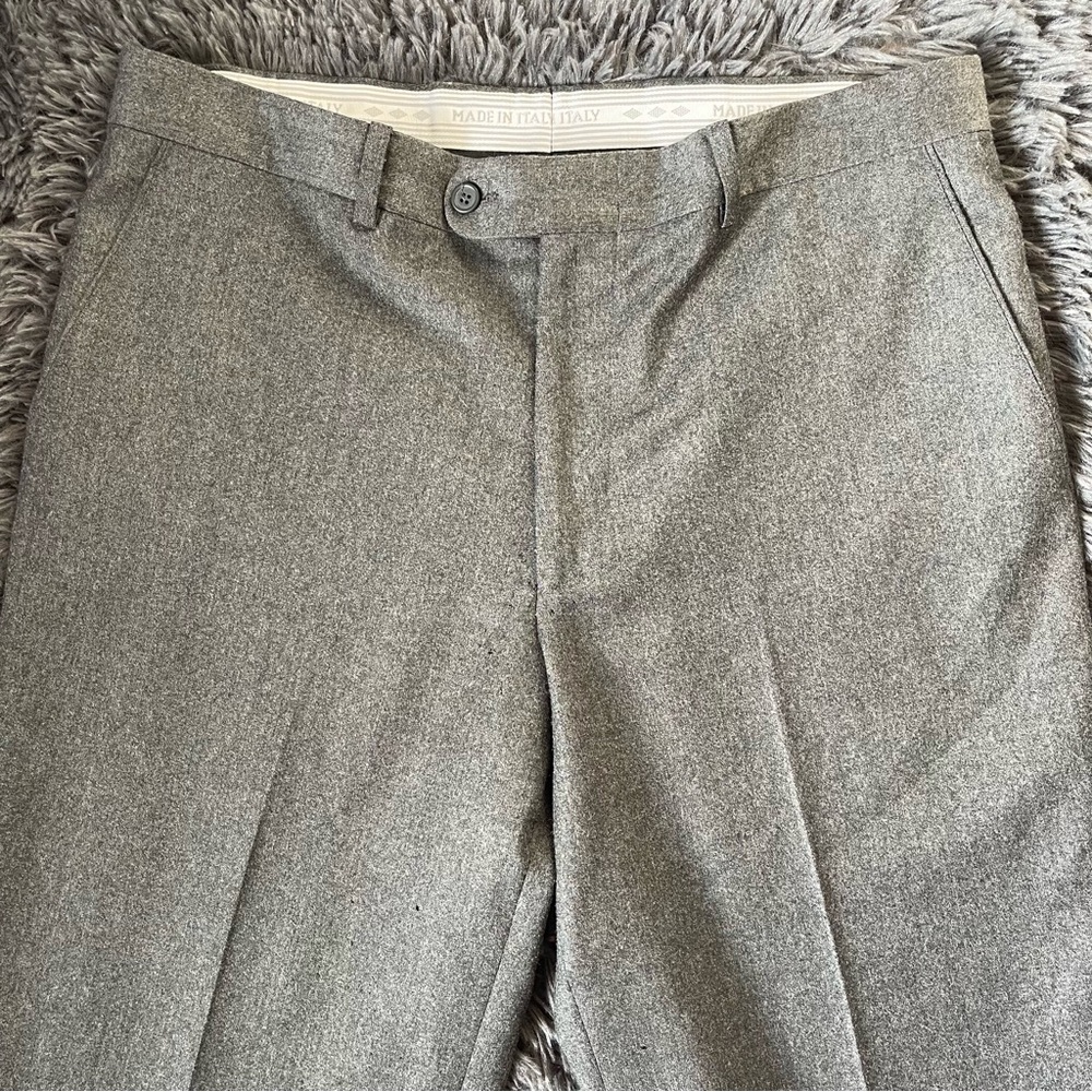 Zignone Wool Cashmere Dress Pants Made In Italy Natural Luxurious Style 34x32